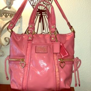 Coach Gloss Pink Patent leather Tote Bag